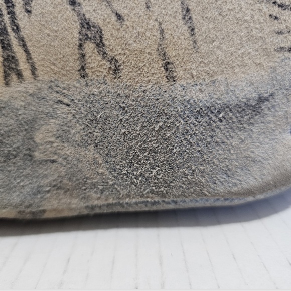 Valentino By Mario Valentino Luisa Blue Denim Zebra Large Leather Handbag Purse - Picture 5 of 16